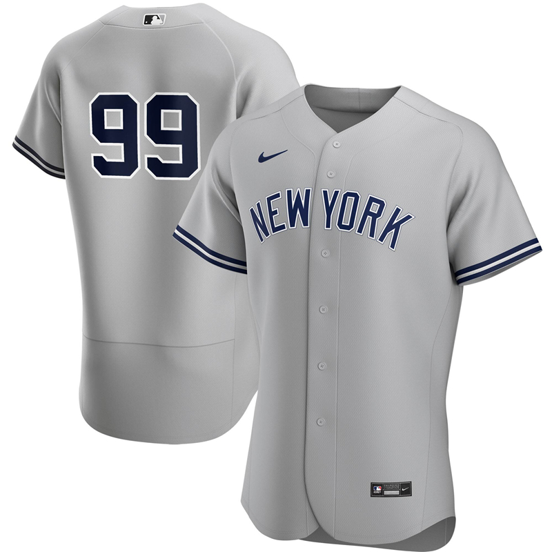 2020 MLB Men New York Yankees #99 Aaron Judge Nike Gray Road 2020 Authentic Player Jersey 1